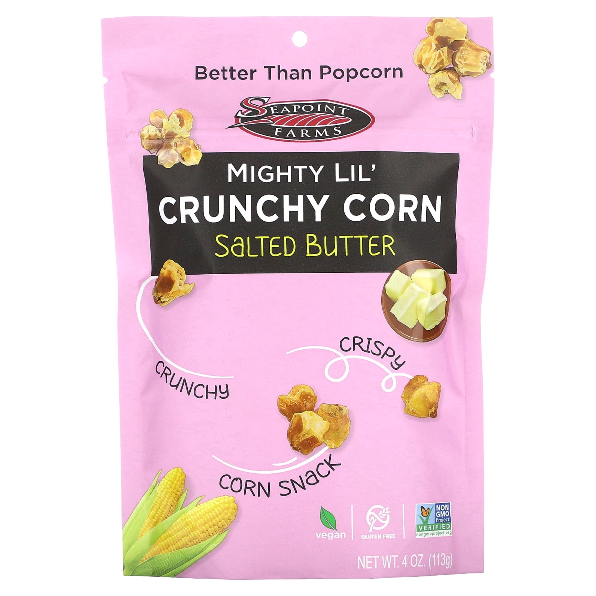 4 Oz Corn Snack Crunchy Salted Butter - Pack of 12