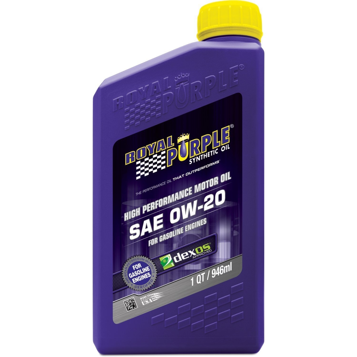 1 Qt SAE 0W-20 High Performance Synthetic Motor Oil - Case of 6