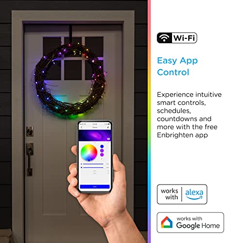 20' Wi-Fi String Fairy Lights Red/Green/Blue - Enbrighten thumbnail