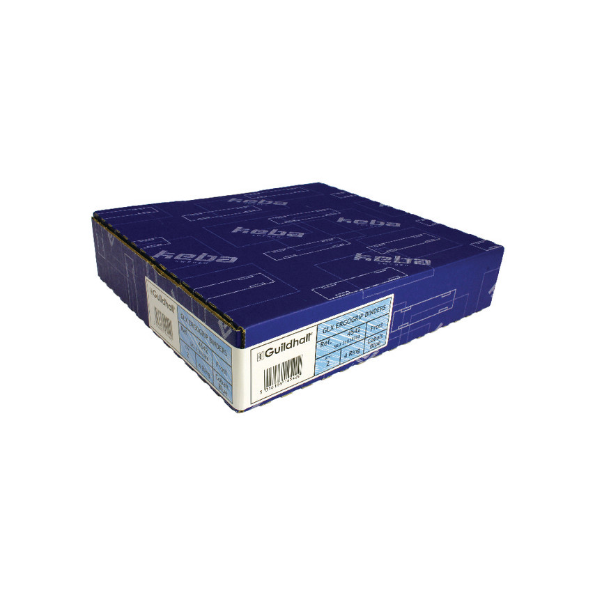Guildhall GLX Ergogrip Ring Binder Frosted A4 Blue Pack of 2 4542