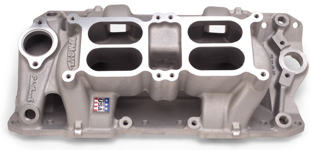 7525 Dual Quad Air Gap Intake Manifold for Small Block Chevy
