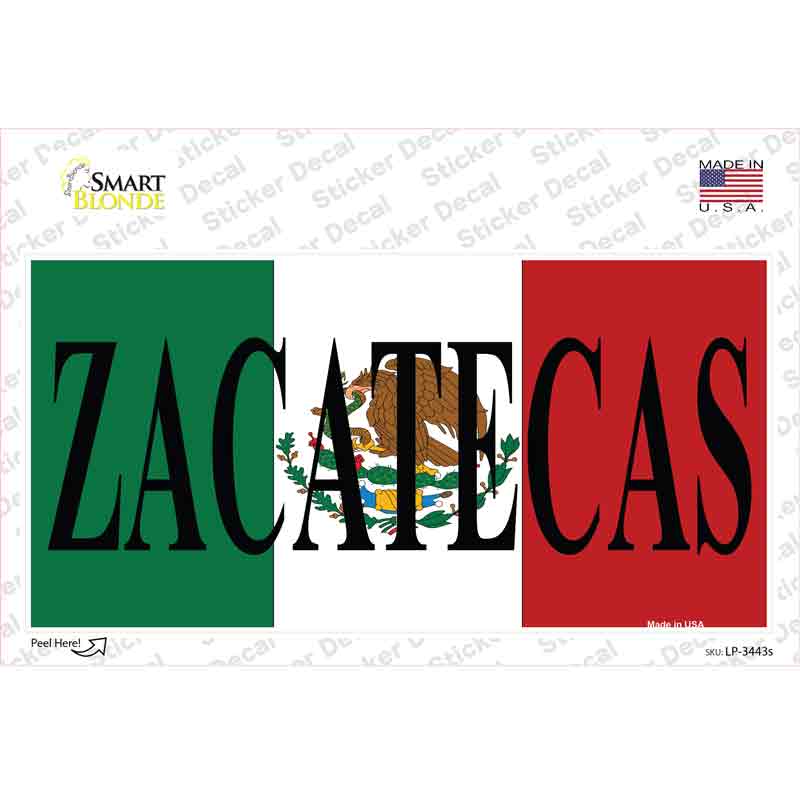 LP-3443s Zacatecas Novelty Rectangle Decal Sticker
