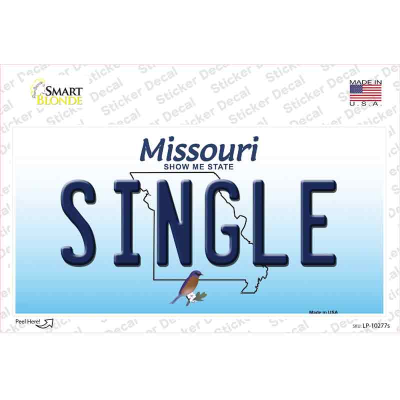 LP-10277s Single Missouri Novelty Rectangle Decal Sticker