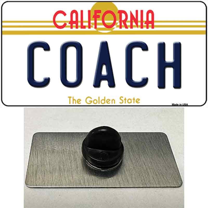 PIN-LP-6858 1.5 X 0.75 in. Coach California Novelty Rectangle Metal Hat Pin