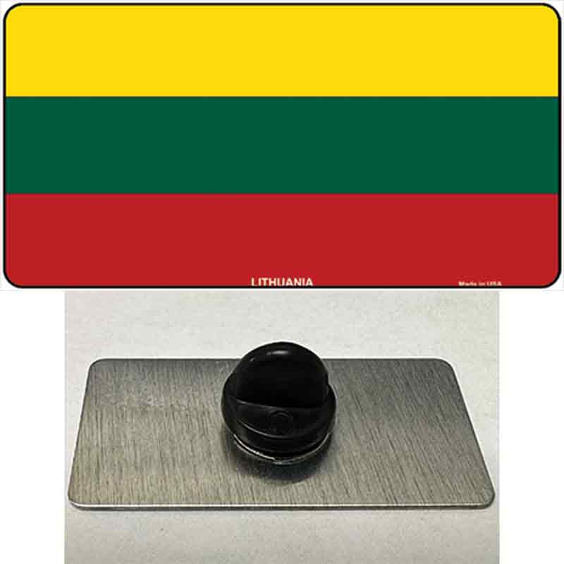 PIN-LP-4081 1.5 X 0.75 in. Lithuania Flag Novelty Rectangle Metal Hat Pin