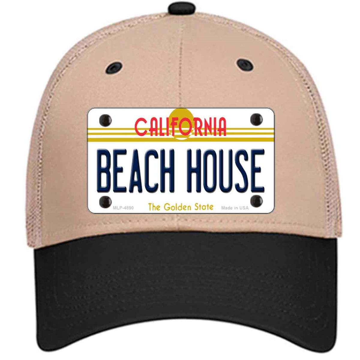 HAT-MLP-4890 4 X 2.2 in. Beach House California Novelty License Plate Hat