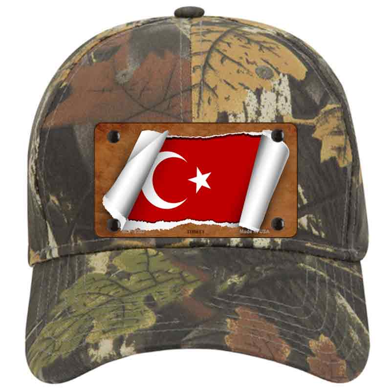 HAT-MLP-9303 4 X 2.2 in. Turkey Flag Scroll Novelty License Plate Hat