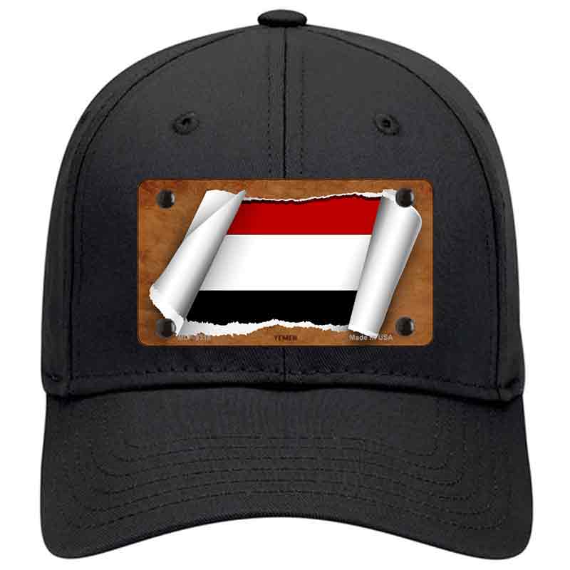 HAT-MLP-9318 4 X 2.2 in. Yemen Flag Scroll Novelty License Plate Hat