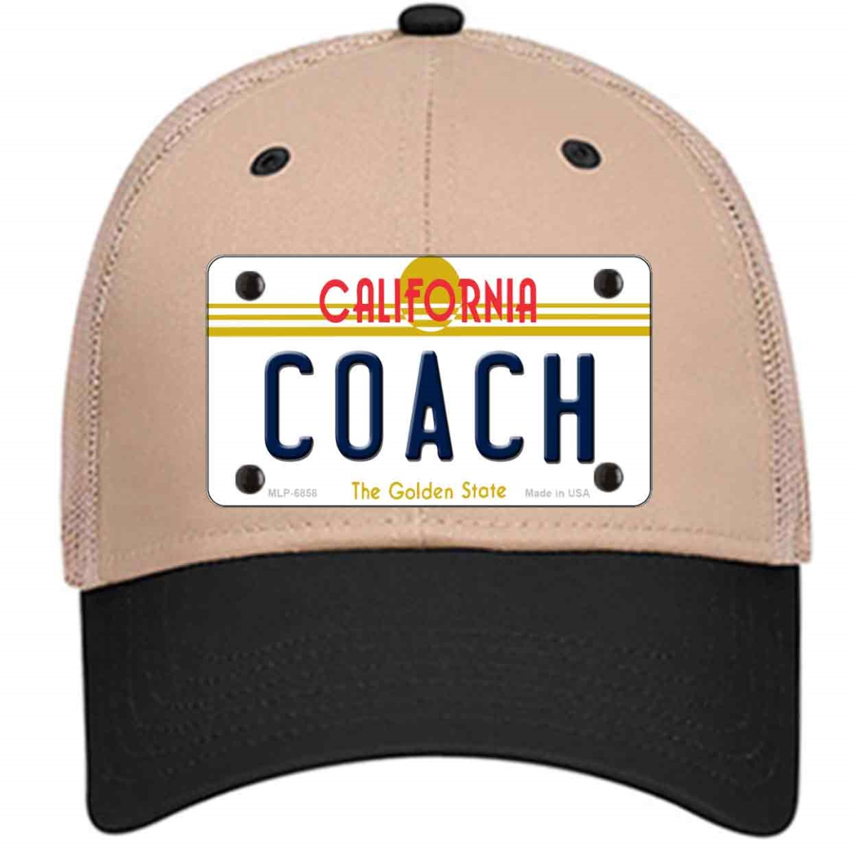 HAT-MLP-6858 4 X 2.2 in. Coach California Novelty License Plate Hat
