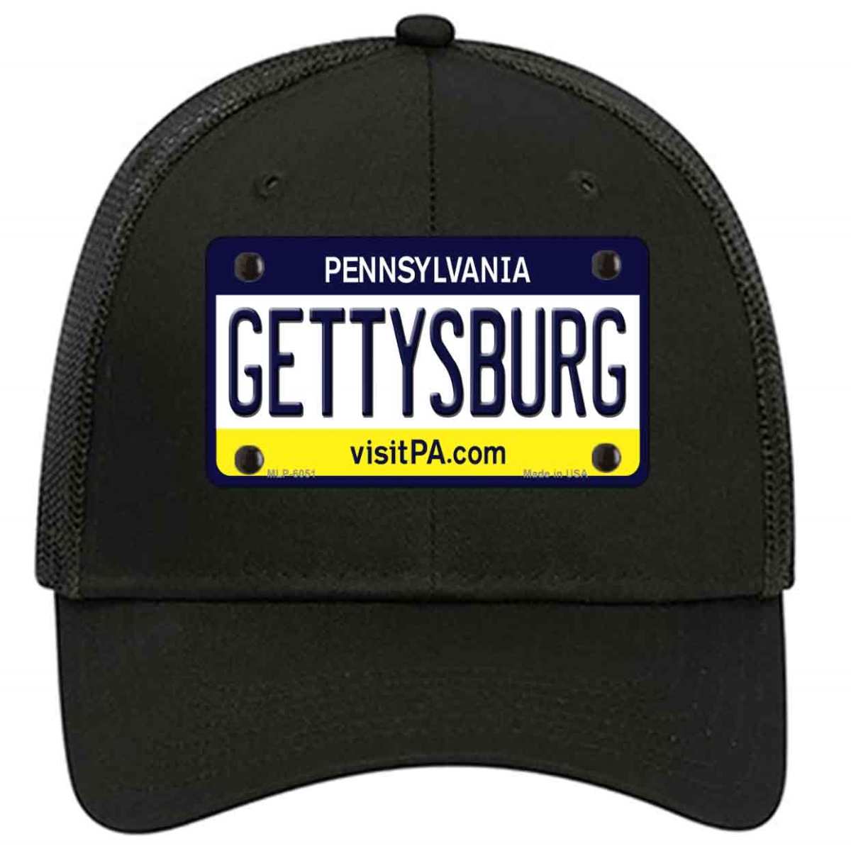 HAT-MLP-6051 4 X 2.2 in. Gettysburg Pennsylvania State Novelty License Plate Hat