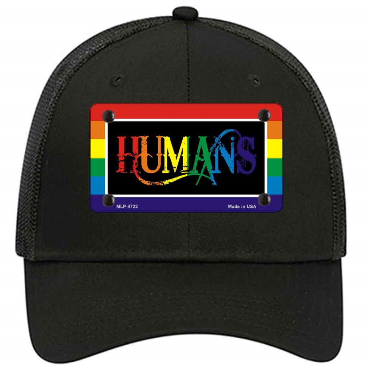 HAT-MLP-4722 4 X 2.2 in. Humans Novelty License Plate Hat
