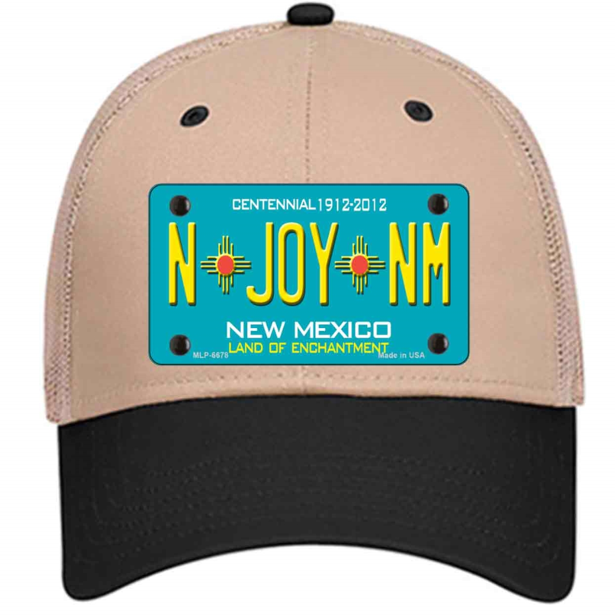 HAT-MLP-6678 4 X 2.2 in. N Joy NM   Mexico Novelty License Plate Hat