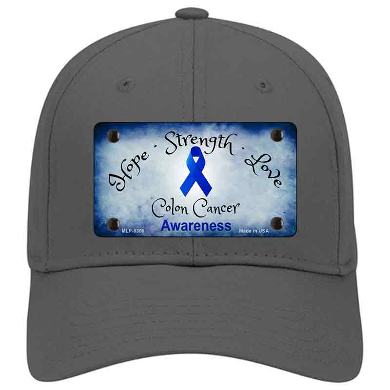 HAT-MLP-8306 4 X 2.2 in. Colon Cancer Ribbon Novelty License Plate Hat