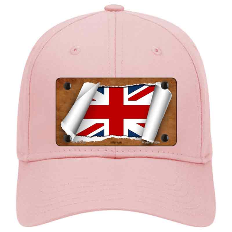 HAT-MLP-9332 4 X 2.2 in. Britain Flag Scroll Novelty License Plate Hat