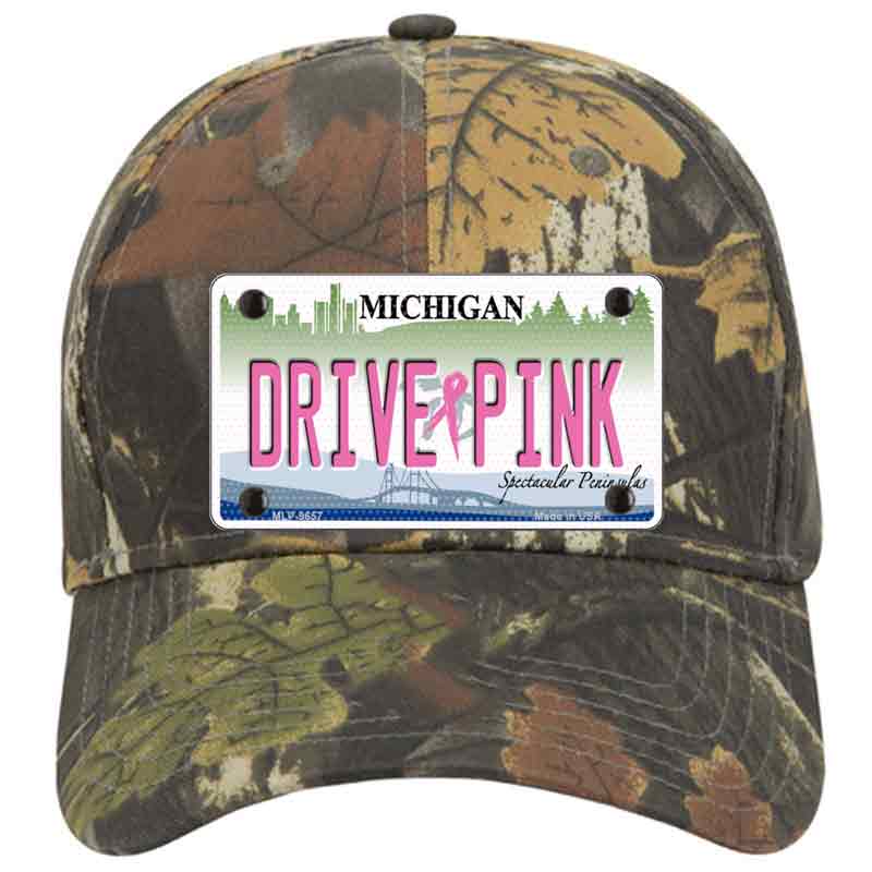 HAT-MLP-9657 4 X 2.2 in. Drive Pink Michigan Novelty License Plate Hat
