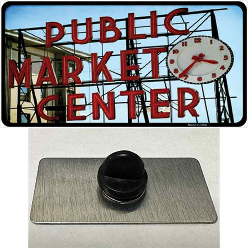PIN-LP-8775 1.5 X 0.75 in. Pikes Place Novelty Rectangle Metal Hat Pin
