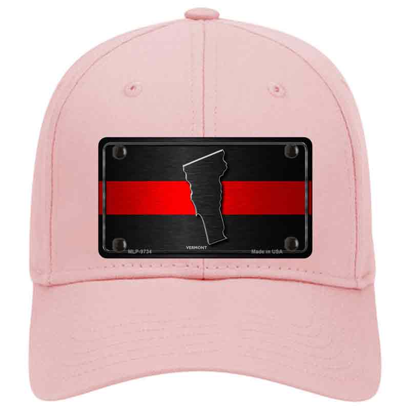 HAT-MLP-9734 4 X 2.2 in. Vermont Thin Red Line Novelty License Plate Hat