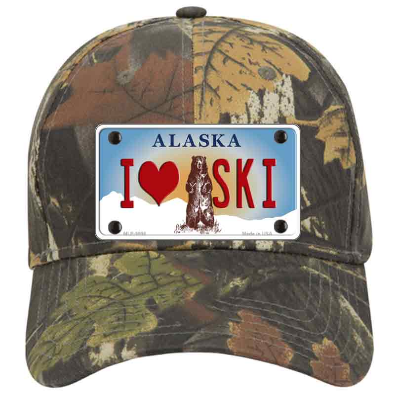 HAT-MLP-9598 4 X 2.2 in. I Love Ski Alaska State Novelty License Plate Hat