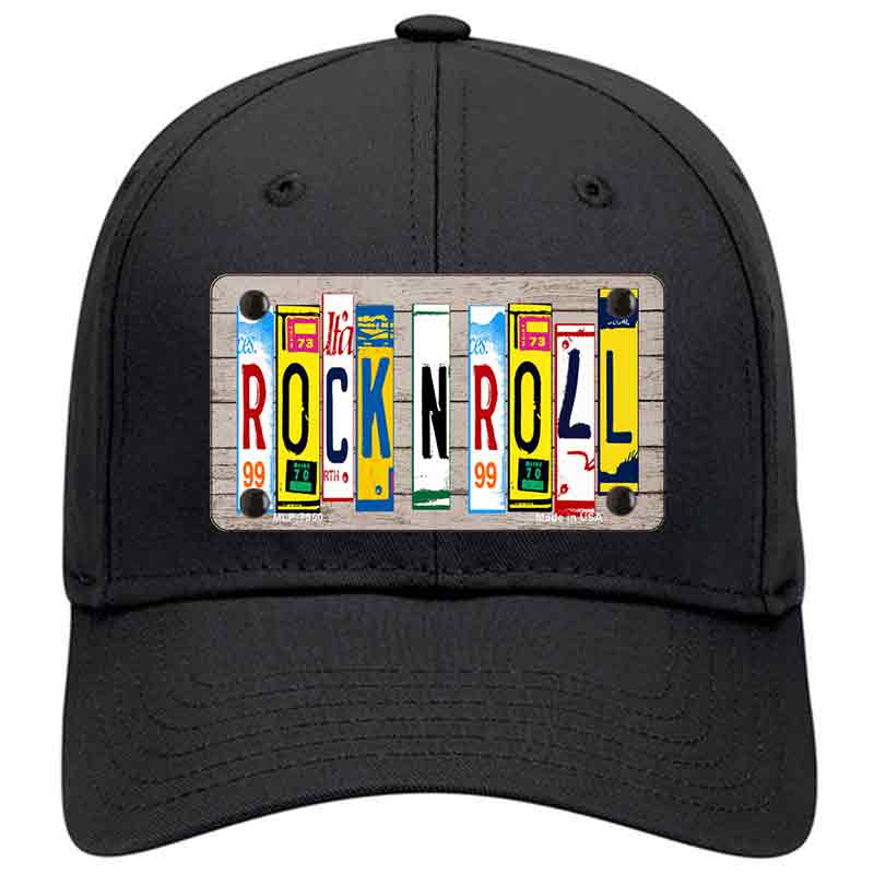 HAT-MLP-7950 4 X 2.2 in. Rock N Roll Wood Art Novelty License Plate Hat