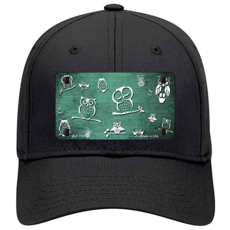 HAT-MLP-7751 4 X 2.2 in. Mint White Owl Oil Rubbed Novelty License Plate Hat