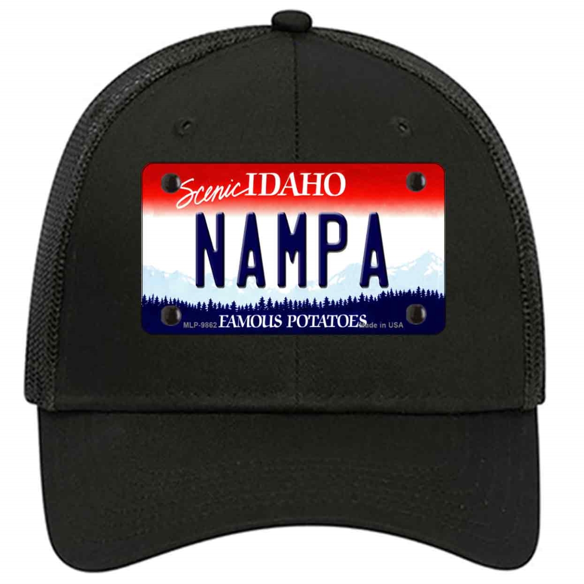 HAT-MLP-9862 4 X 2.2 in. Nampa Idaho Novelty License Plate Hat