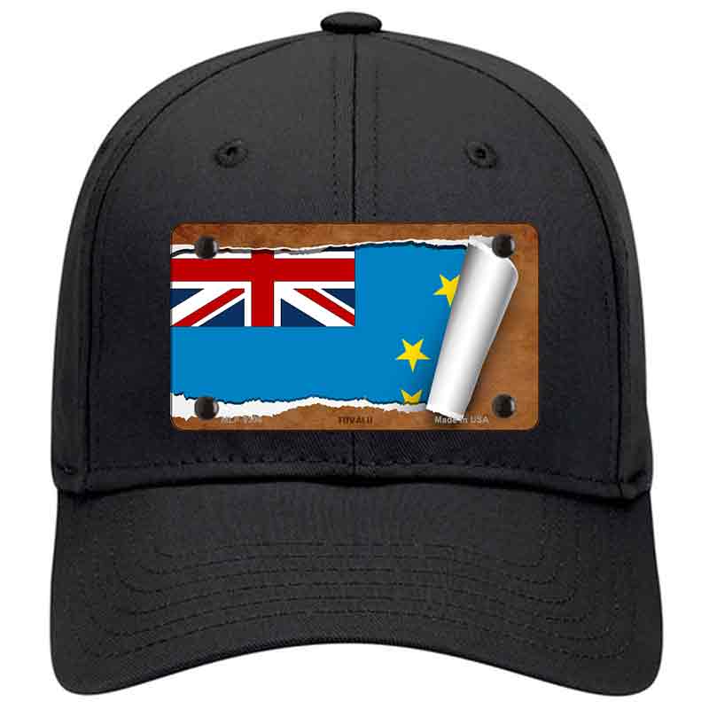 HAT-MLP-9306 4 X 2.2 in. Tuvalu Flag Scroll Novelty License Plate Hat