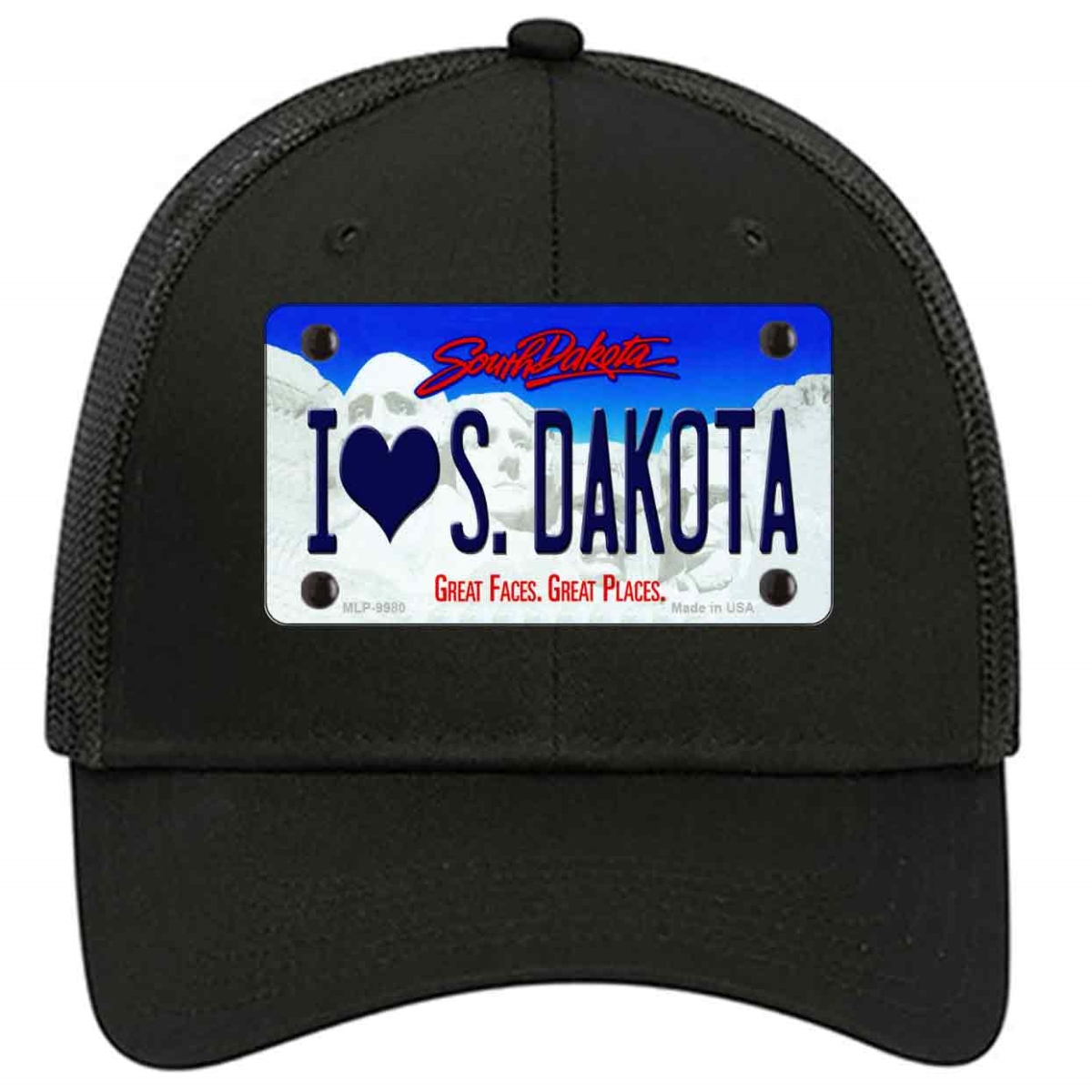 HAT-MLP-9980 4 X 2.2 in. I Love South Dakota Novelty License Plate Hat