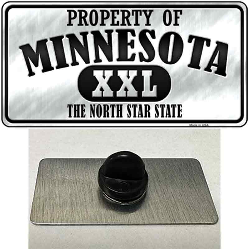 PIN-LP-9764 1.5 X 0.75 in. Property of Minnesota Novelty Rectangle Metal Hat Pin