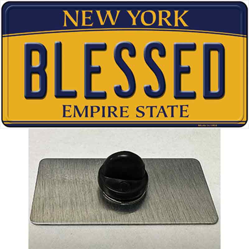 PIN-LP-8994 1.5 X 0.75 in. Blessed   York Novelty Rectangle Metal Hat Pin
