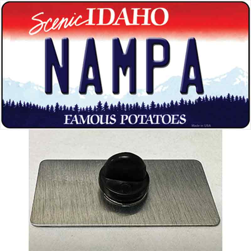 PIN-LP-9862 1.5 X 0.75 in. Nampa Idaho Novelty Rectangle Metal Hat Pin