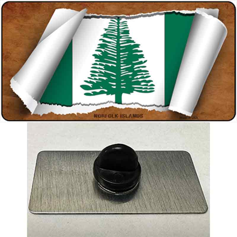 PIN-LP-9253 1.5 X 0.75 in. Norfolk Islands Flag Scroll Novelty Rectangle Metal Hat Pin