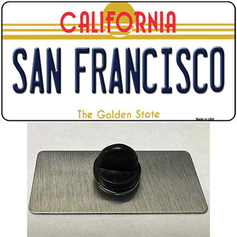 PIN-LP-4888 1.5 X 0.75 in. San Francisco California Novelty Rectangle Metal Hat Pin
