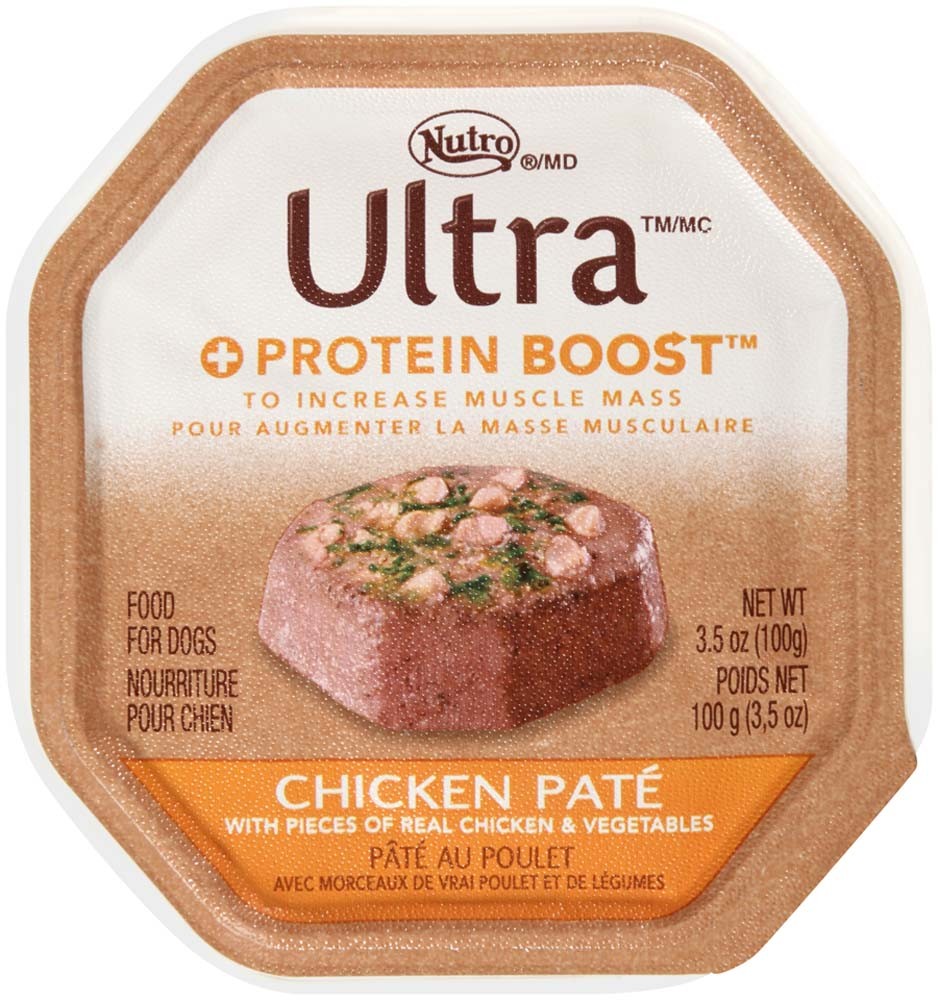 3.5 Oz Ultra Protein Boost Chicken Pate Dog Food  Case of 24