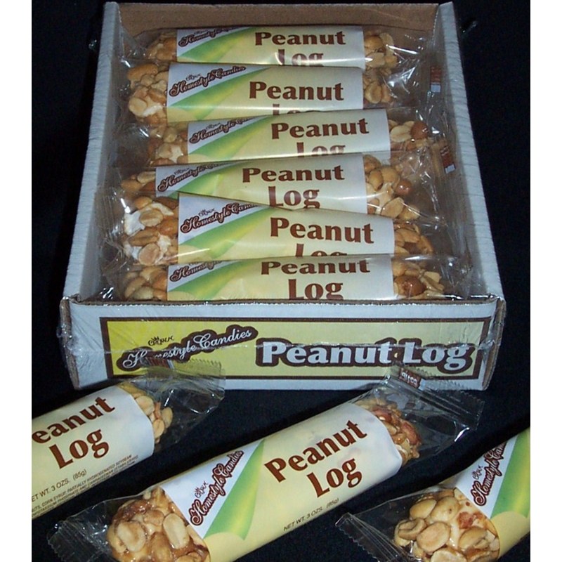 3 Oz Homestyle Candies Peanut Log Roll - Pack of 12