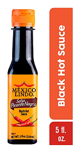 Mexico Lindo Picante Negra Hot Sauce | Light & Spicy | 8,400 Scoville Level | Great with Asian Food, Seafood & Meat | 5 Fl Oz Bottle (Pack of 2) thumbnail