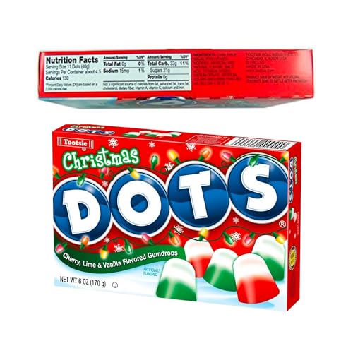 Gummy Chewy Candy Bundle. Includes One of Each 6 Oz Box of Tootsie Rolls Holiday Dots and Tootsie Dots Lumps Movie Theater Candy. Gluten Free Christma thumbnail