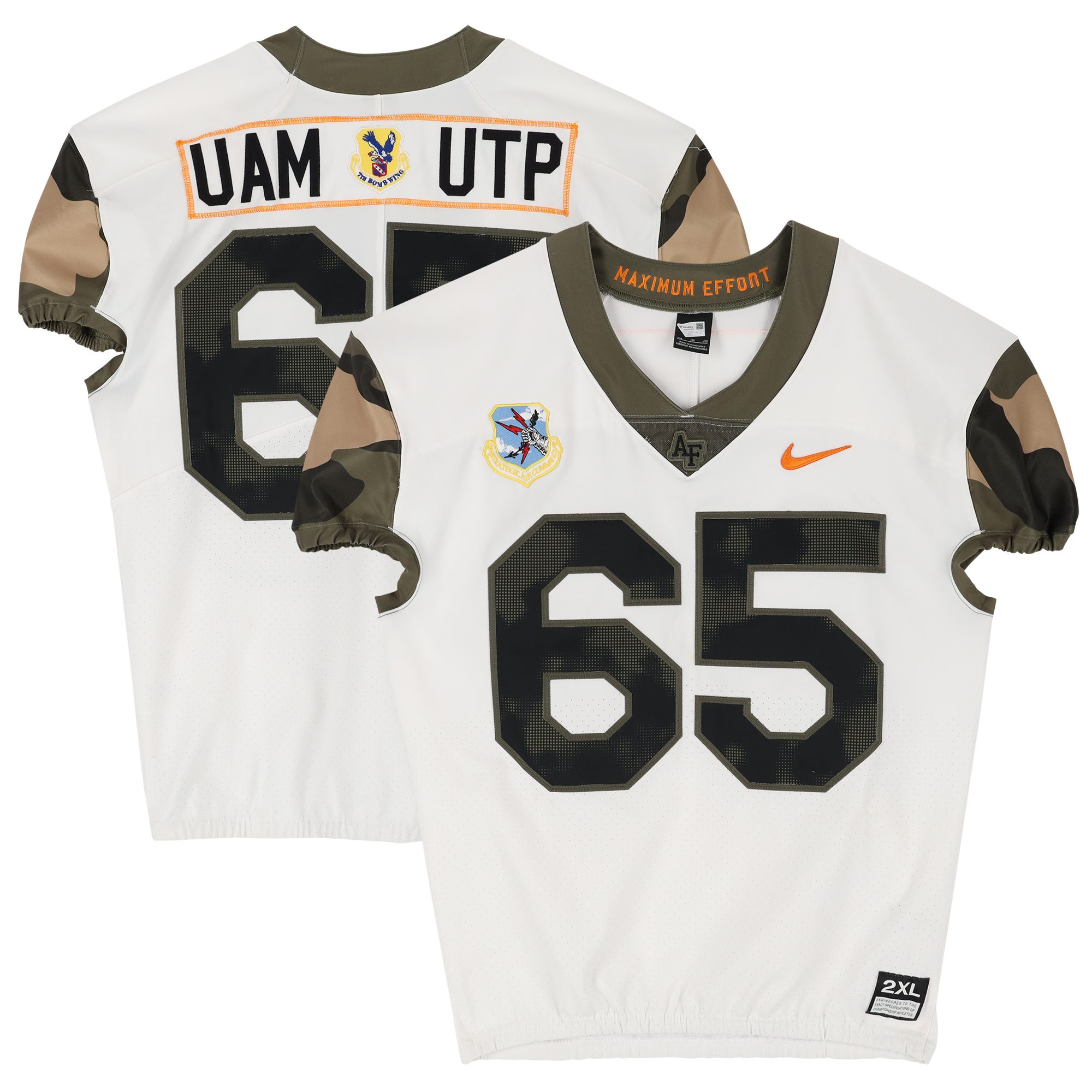 Air Force Falcons Team-Issued Nike #65 B-52 Jersey from 2021 NCAA Football Season