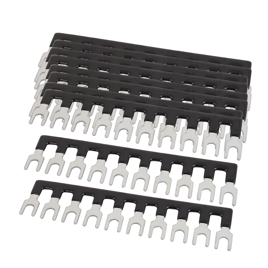 10PCS TBD-20A 6mm Pitch 10 Position PCB Terminal Block Strip Barrier Black