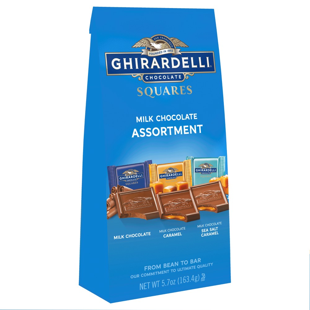 GHIRARDELLI Milk Chocolate Assorted Candy SQUARES - 5.7oz