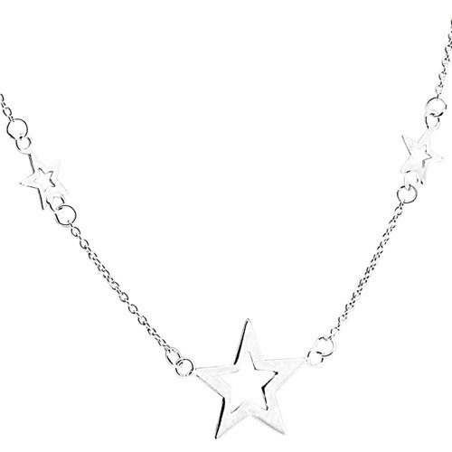 Sterling Silver Star Necklace, 18