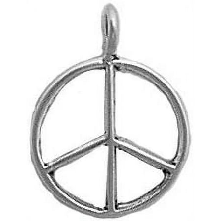 Sterling Silver Peace Sign Charm or Pendant Item #2554