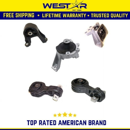 Engine Motor & Trans. Mount Set Compatible for 2007-2011 Honda CR-V 2.4L Auto Transmission Replaces 9496 9879 9302 9303 9397