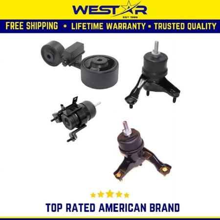 Engine Motor & Trans Mount 4PCS Set Compatible for 07-09 Toyota Camry 2.4L Compatible for Auto Trans Replaces 9598 9680 9236 9237