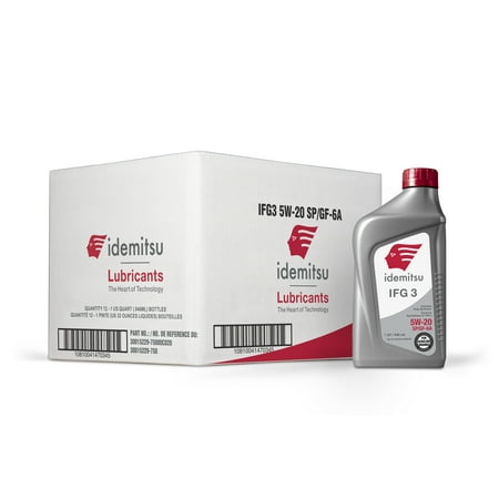 Idemitsu 5W-20 Full Synthetic Oil - 1 Quart IFG3 5W20 SAE Engine Car Motor Oil (12 Pack)