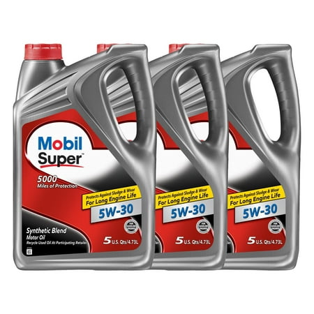 Mobil 1 124408 Super Synthetic Blend Motor Oil  5W-20  15 Quarts