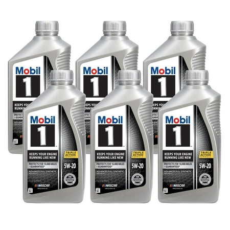 Mobil 1 103008 Advanced Full Synthetic Motor Oil  5W-20  6 Quarts