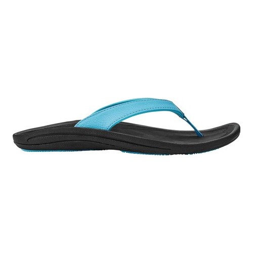 OluKai Kulapa Kai Thong Sandal in Cotton Candy/Black Faux at Nordstrom, Size 5
