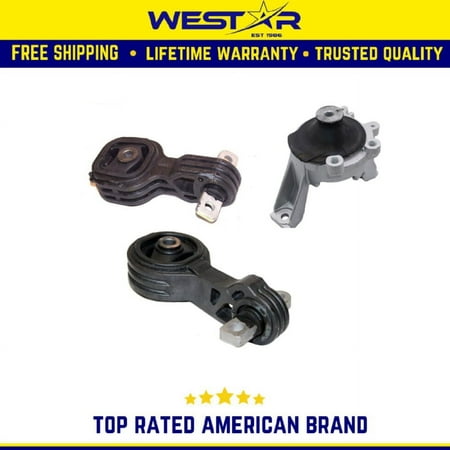 Engine Motor Mount Set 3PCS 2007 - 2011 Compatible for Honda CR-V 2.4L Auto Trans Replaces 9303 9496 9302
