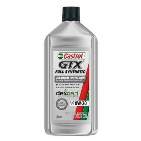 Castrol 15E728 GTX Full Synthetic 0W-20 Motor Oil 1 Qt.