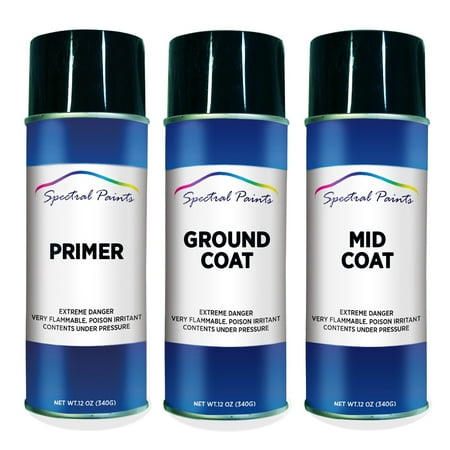 Spectral Paints Compatible/Replacement for Cadillac 9797 Canyon Yellow Pearl: 12 Oz. Primer  Ground & Mid Touch-up Spray Paint